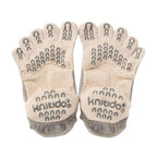Botanical Dyed Footie Grip Toe Socks With Power Pads