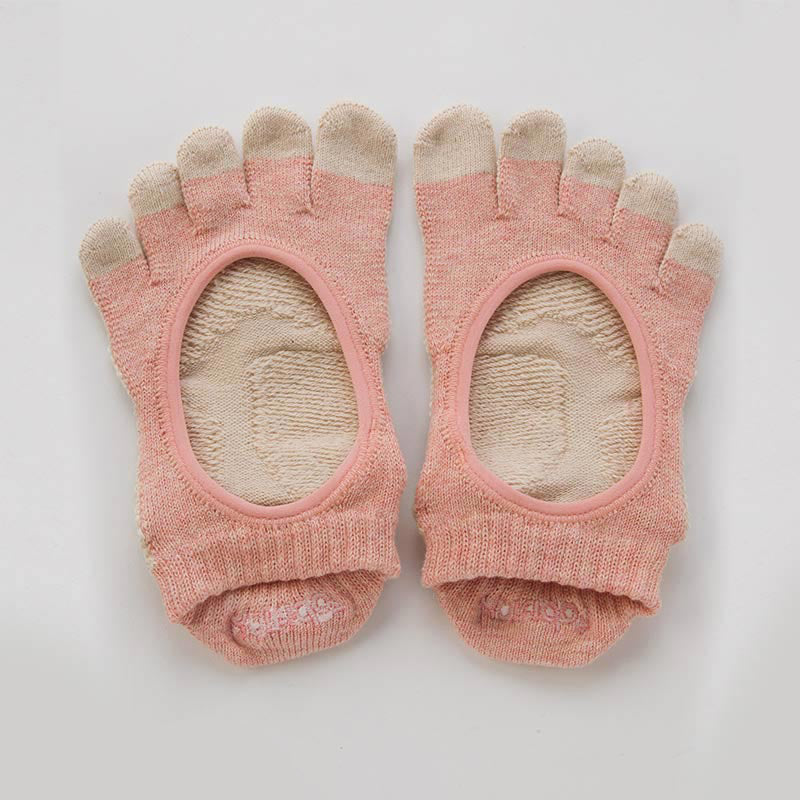 Botanical Dyed Footie Grip Toe Socks With Power Pads