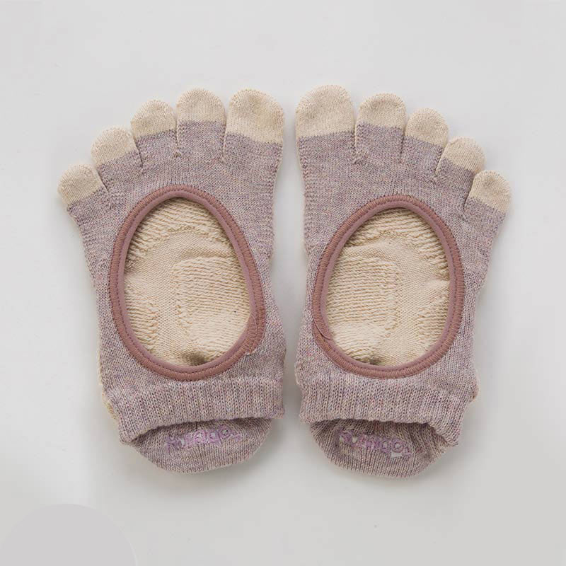 Botanical Dyed Footie Grip Toe Socks With Power Pads