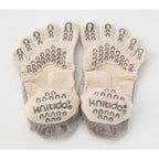 Botanical Dyed Ankle Grip Toe Socks With Power Pads