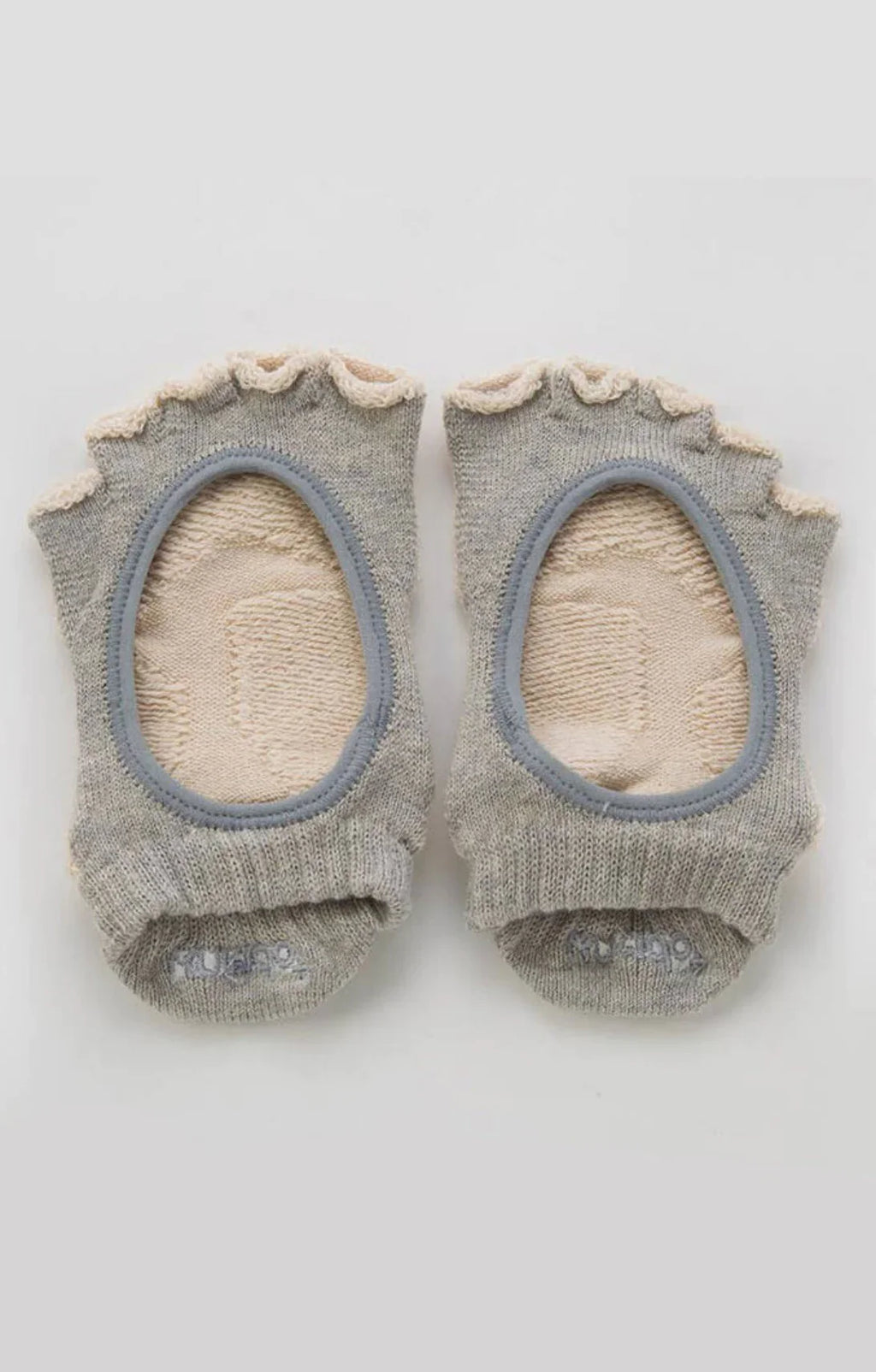 Botanical Dyed Open Toe Footie Grip Socks With *Power Pads*