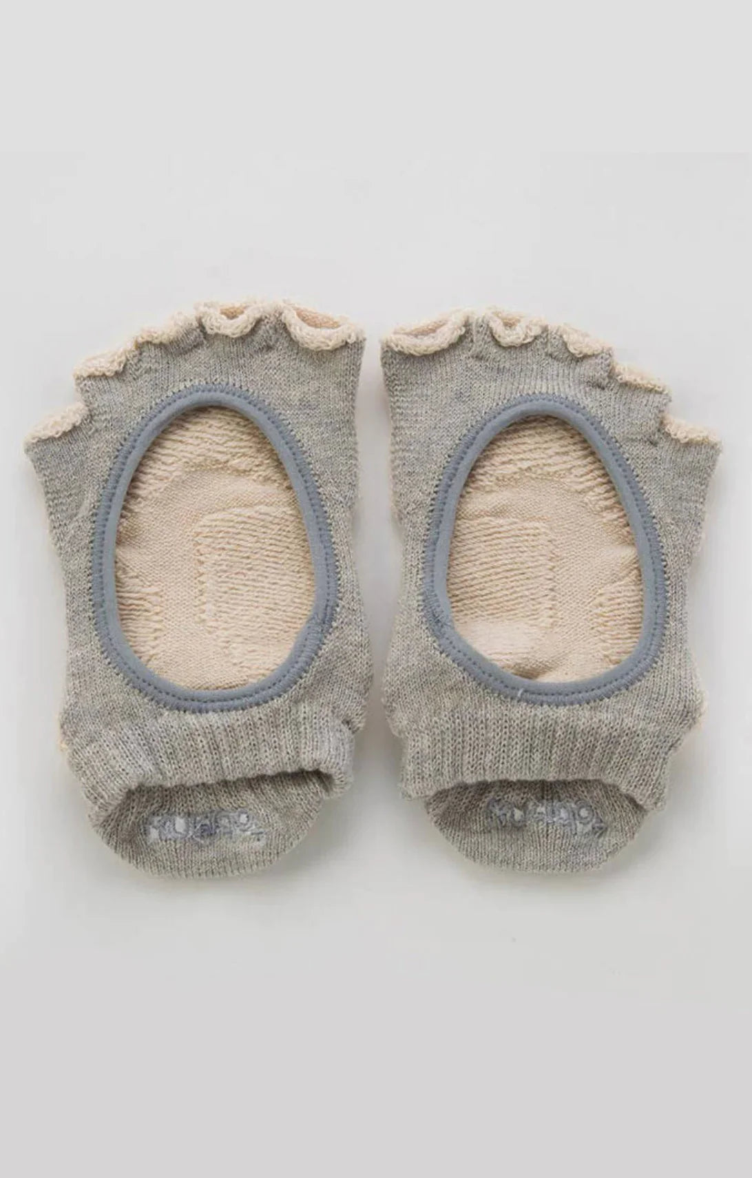 Botanical Dyed Open Toe Footie Grip Socks With *Power Pads*