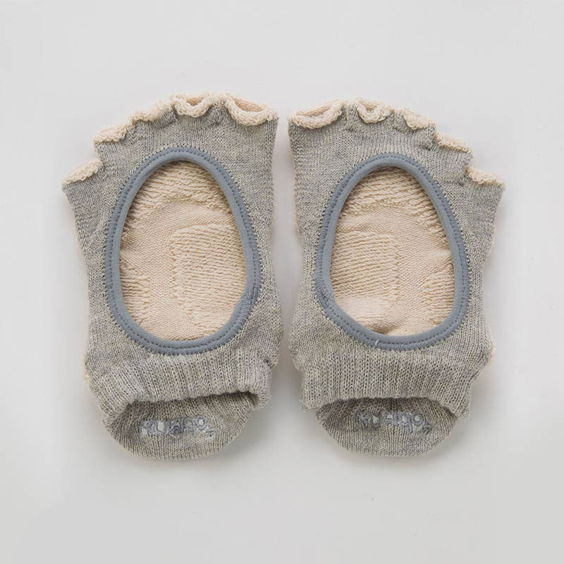 Botanical Dyed Open Toe Socks With Power Pads