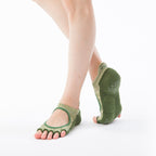 Heather Open Toe Socks With Power Pads