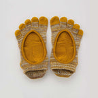 Heather Toe Footie Grip Socks With Cushion