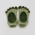 Heather Toe Footie Grip Socks With Cushion