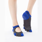 Two Colors Footie Grip Toe Socks With Power Pads