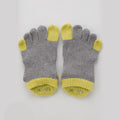 Two Colors Ankle Grip Toe Socks With Power Pads