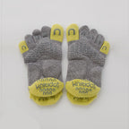 Two Colors Ankle Grip Toe Socks With Power Pads