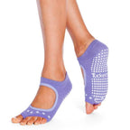 Tucketts Allegro Pilates Socks - Non-Slip Grip, Open Toe, Barre & Yoga - Women's