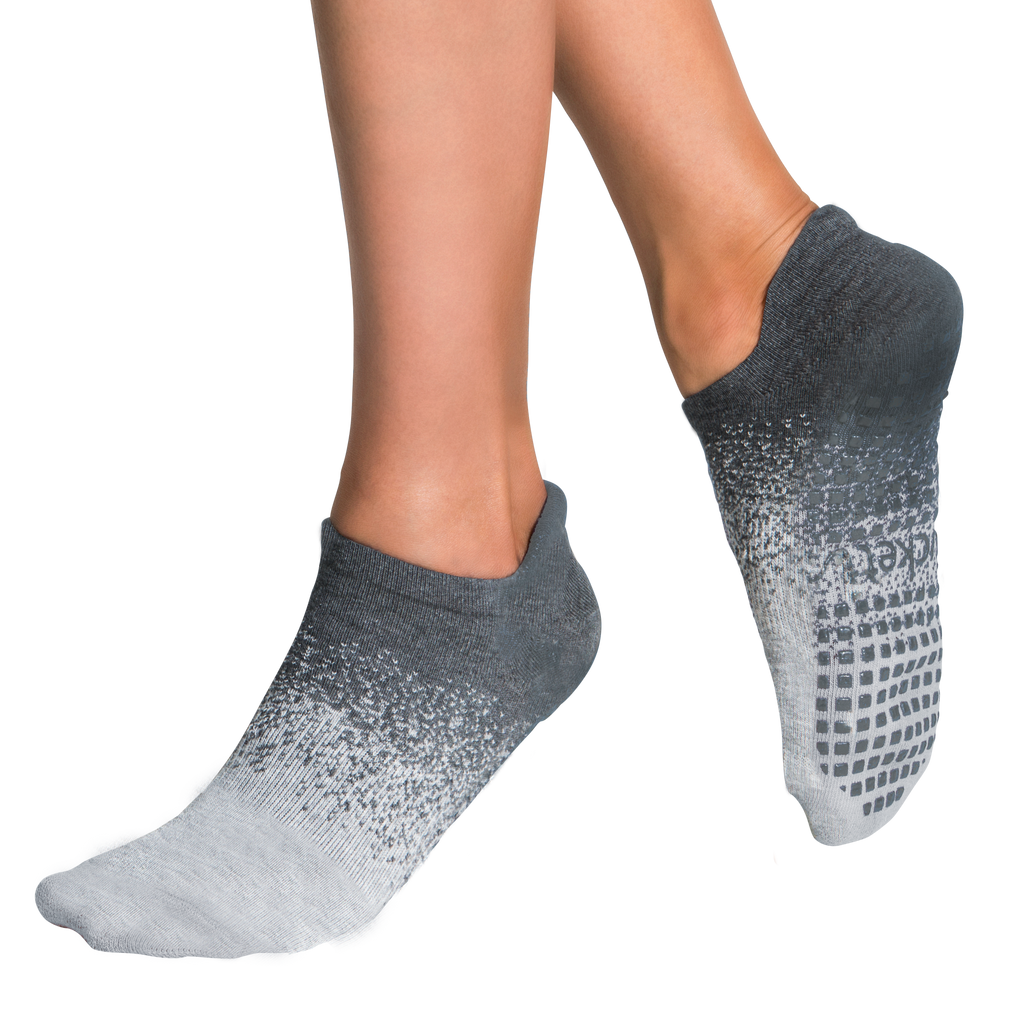 Tucketts Tab Glacial Moraine Pilates Socks - Non-Slip Grip, Closed Toe, Barre & Yoga - Women's
