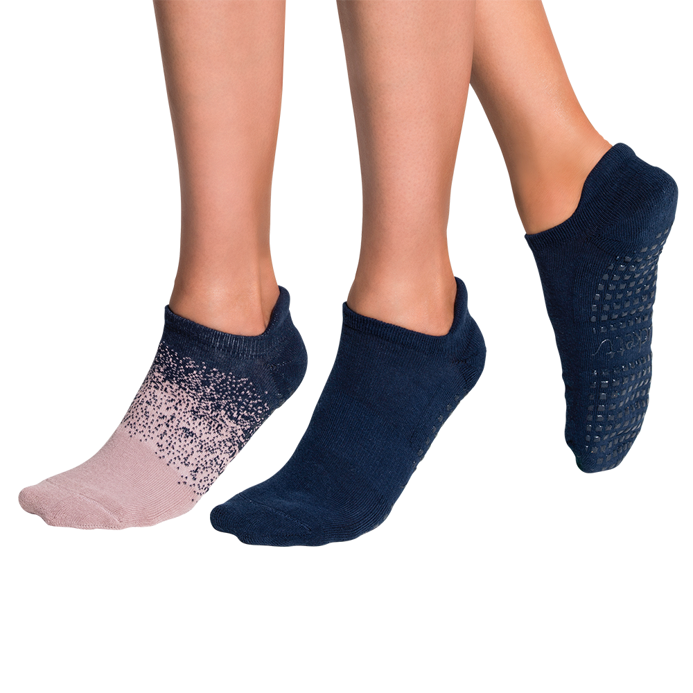 Tucketts Tab Pilates Socks - Non-Slip Grip, Closed Toe, Barre & Yoga - Women's