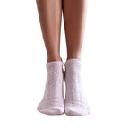 Tucketts Tab Closed Toe - Pink Fern Pilates Socks - Non-Slip Grip, Barre & Yoga - Women's (Copy)