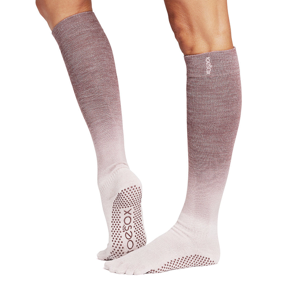 Full Toe Scrunch Knee High Grip Socks