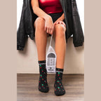 Classic Crew Grip Socks - Strawberry (Barre / Pilates)