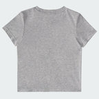 Kids' adidas Two-Piece Short Sleeve Cotton Heather Tee and Elastic Waistband Logo Shorts Set