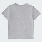 Kids' adidas Two-Piece Short Sleeve Cotton Heather Tee and Elastic Waistband Printed Shorts Set