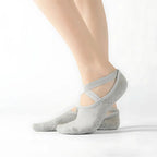 Barre Workout Socks With Non Slip Towel Cushion Base