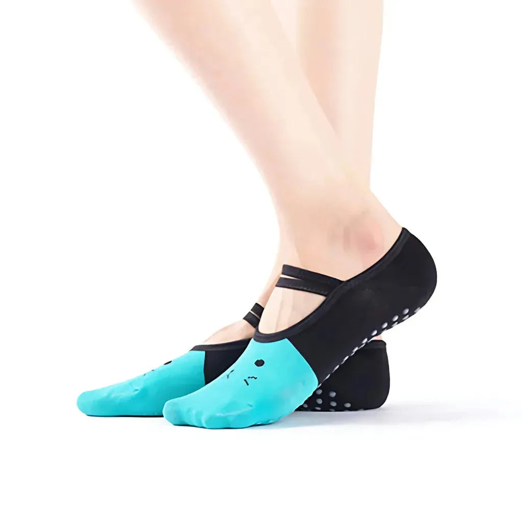 Cartoon Pattern Pilates Socks Grip For Yoga & Dance