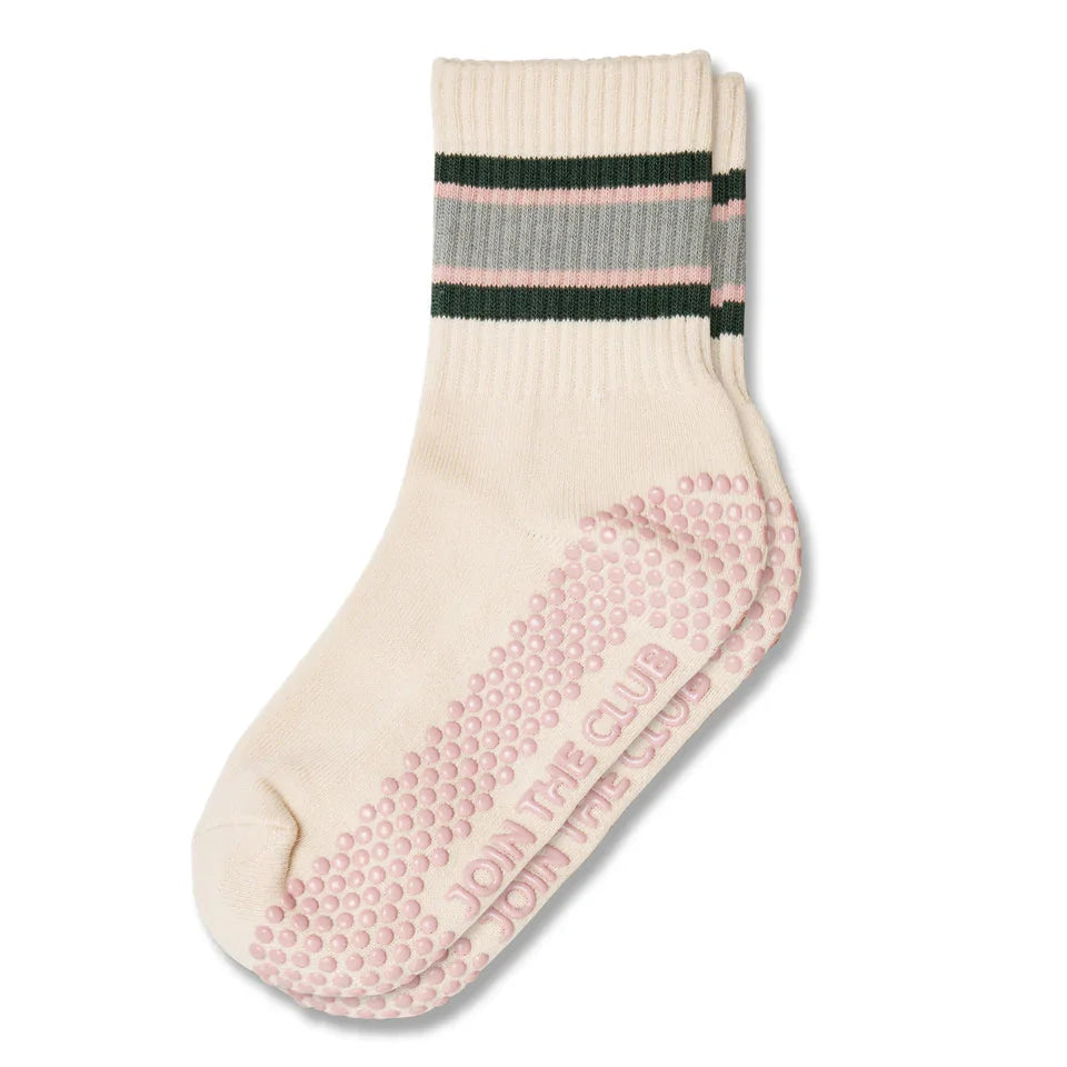 Retro Crew - Grip Socks - (Barre / Pilates)