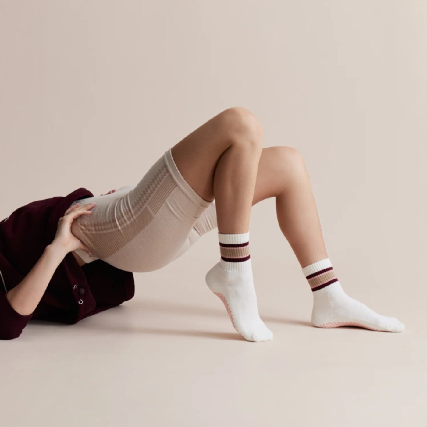 Retro Crew - Grip Socks - (Barre / Pilates)