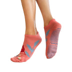 Tucketts Tab Pilates Socks - Non-Slip Grip, Closed Toe, Barre & Yoga - Women's