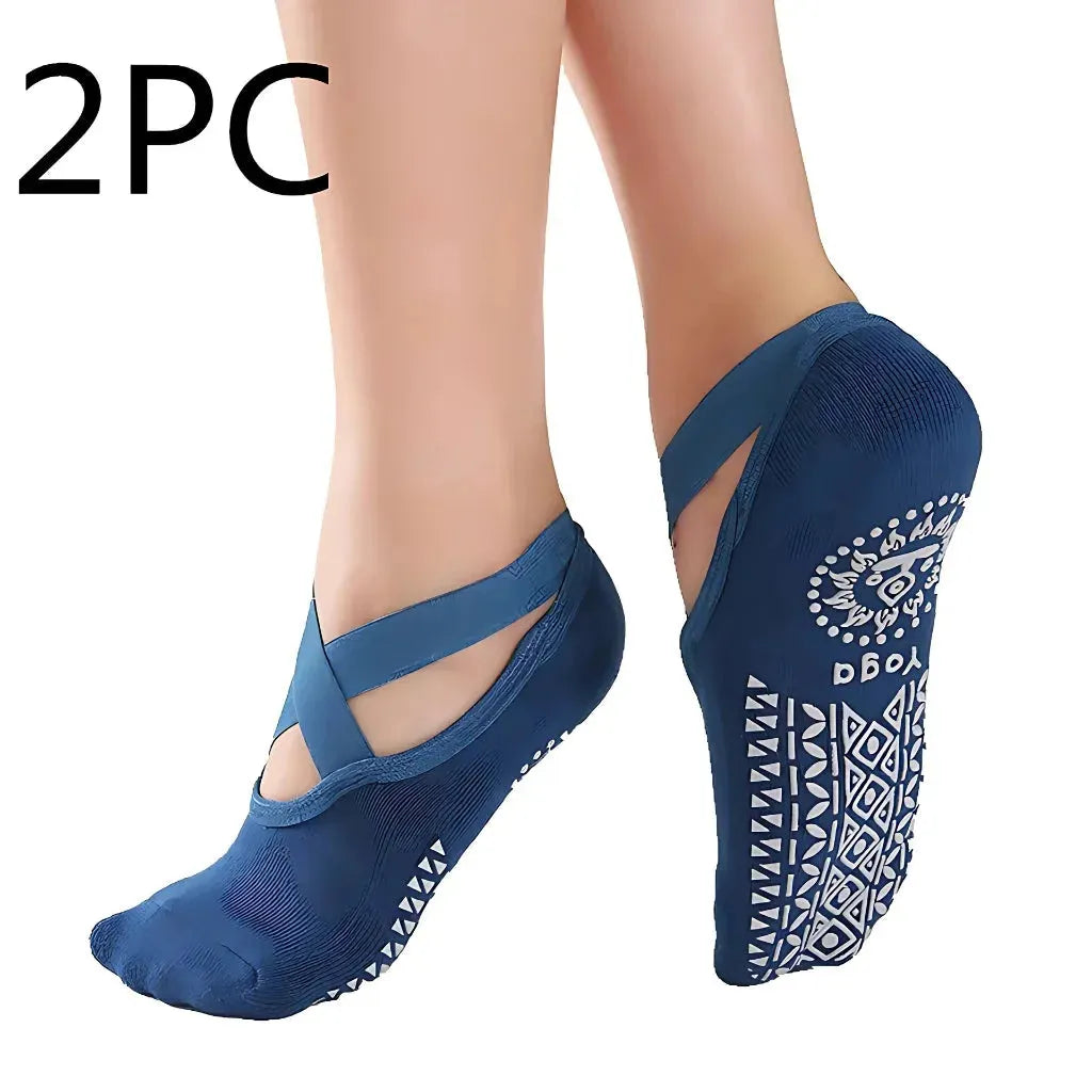 Cross Belt Barre Socks For Women