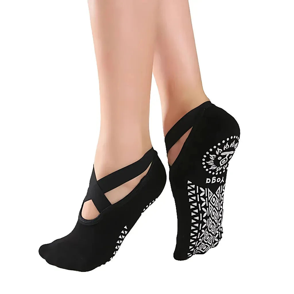 Cross Belt Barre Socks For Women
