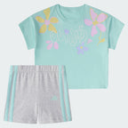 Kids' adidas INF CTN WAIST TEE BIK SHRT ST
