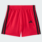 Kids' adidas Two-Piece Short Sleeve Graphic Cotton Tee and 3-Stripes Shorts Set