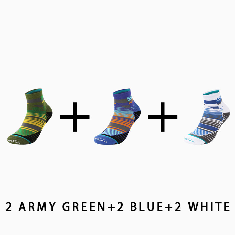 Men's Professional Running Socks Marathon（（6 pairs）