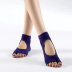 Exposed Toe Yoga Feet Socks With Grip Support