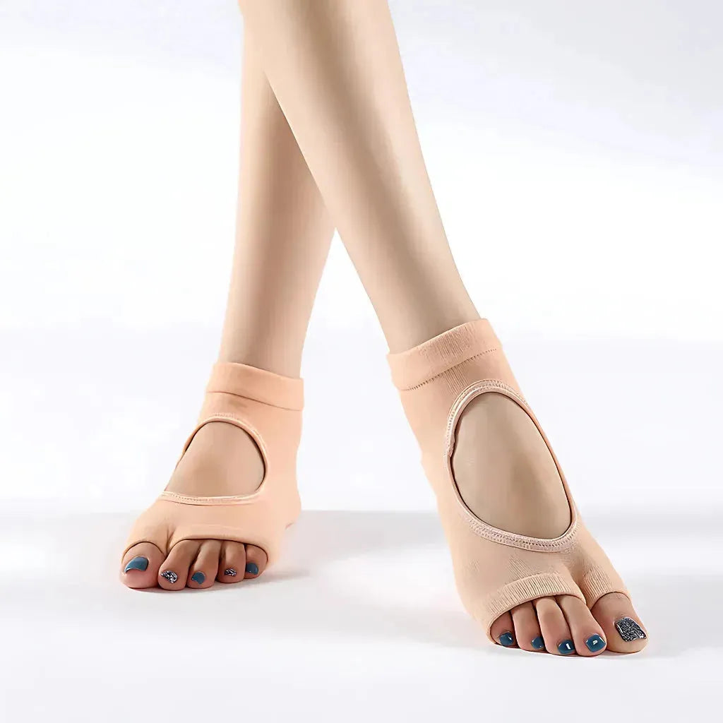Exposed Toe Yoga Feet Socks With Grip Support