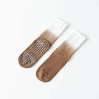 Gradient Dyed Yoga Grip Socks For Stability And Style