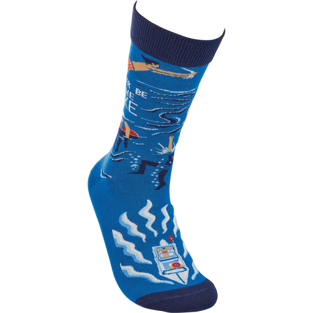 "I'd Rather Be At The Lake" Unisex Socks