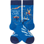 "I'd Rather Be At The Lake" Unisex Socks