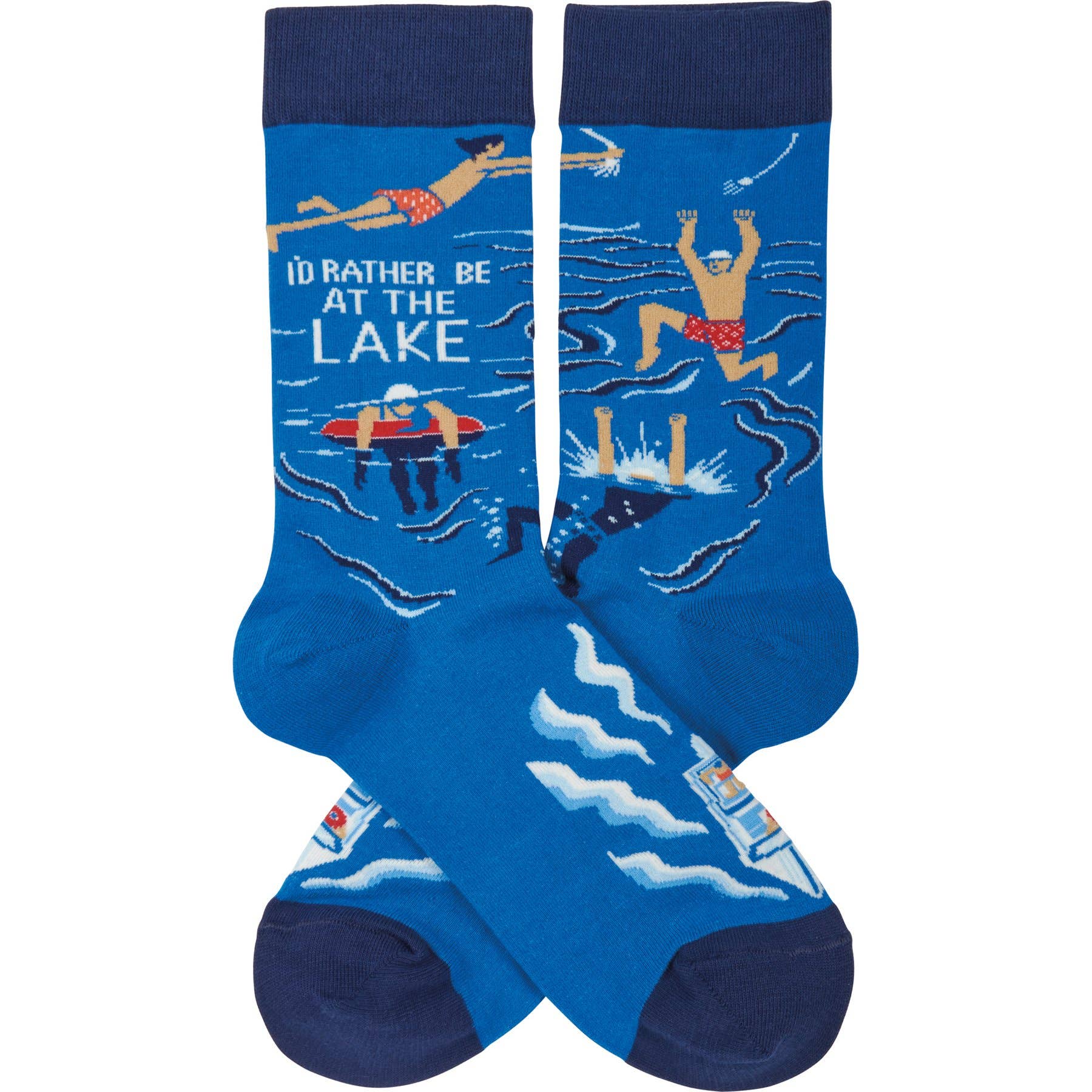 "I'd Rather Be At The Lake" Unisex Socks