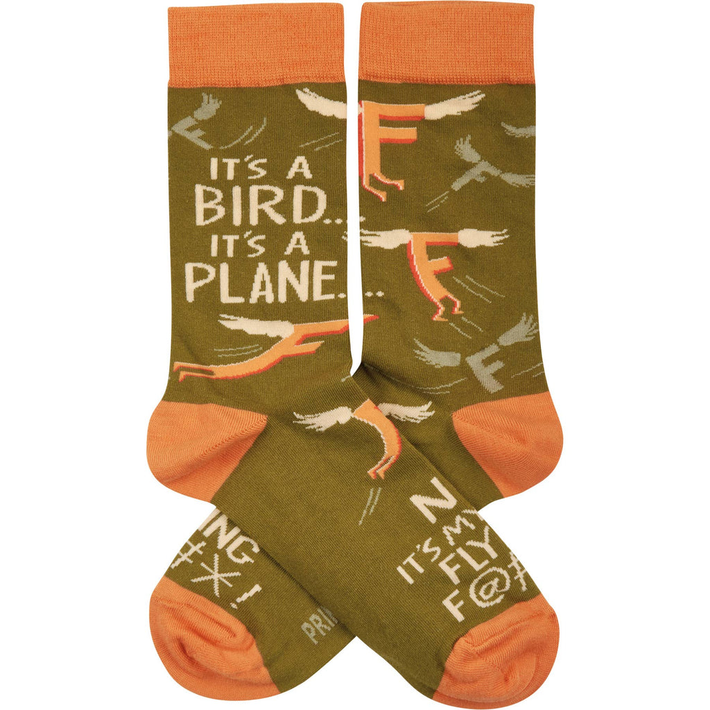 "It's A Bird It's A Plane...Last Flying F-"  Socks