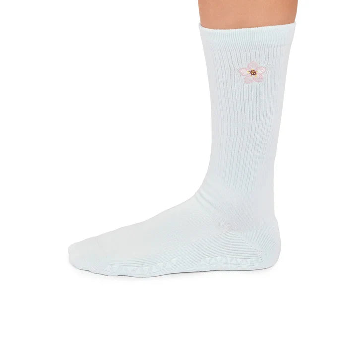 Kai Crew Grip Socks - Light Ocean (Pilates / Barre)