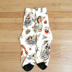 Mermaid Tattoo Print Socks