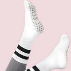 Mid Calf Grip Socks Yoga Comfort Fit For Women