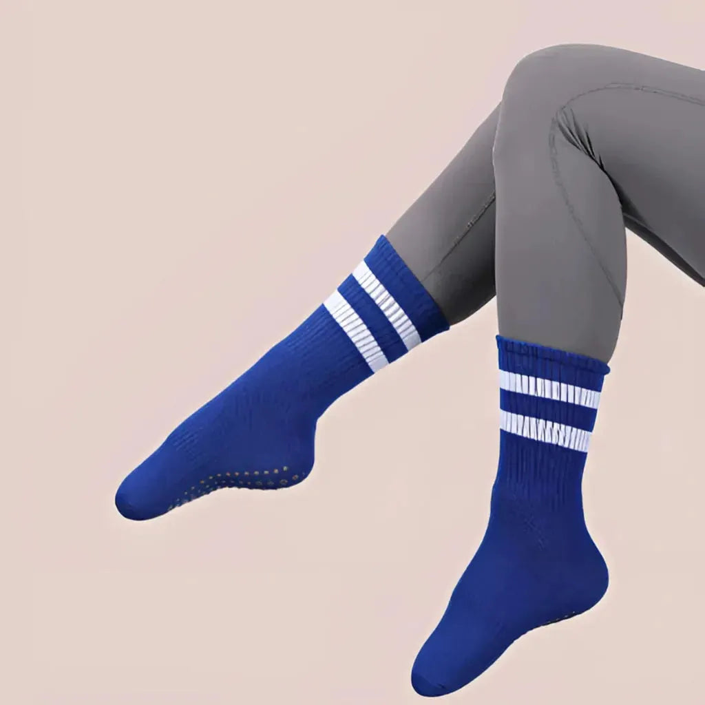 Mid Calf Grip Socks Yoga Comfort Fit For Women