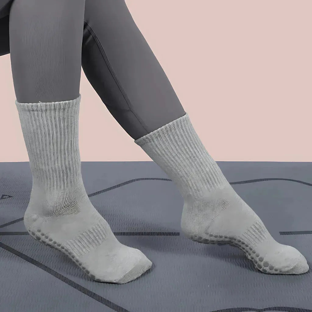Mid Calf Grip Socks Yoga Comfort Fit For Women