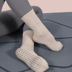 Mid Calf Grip Socks Yoga Comfort Fit For Women