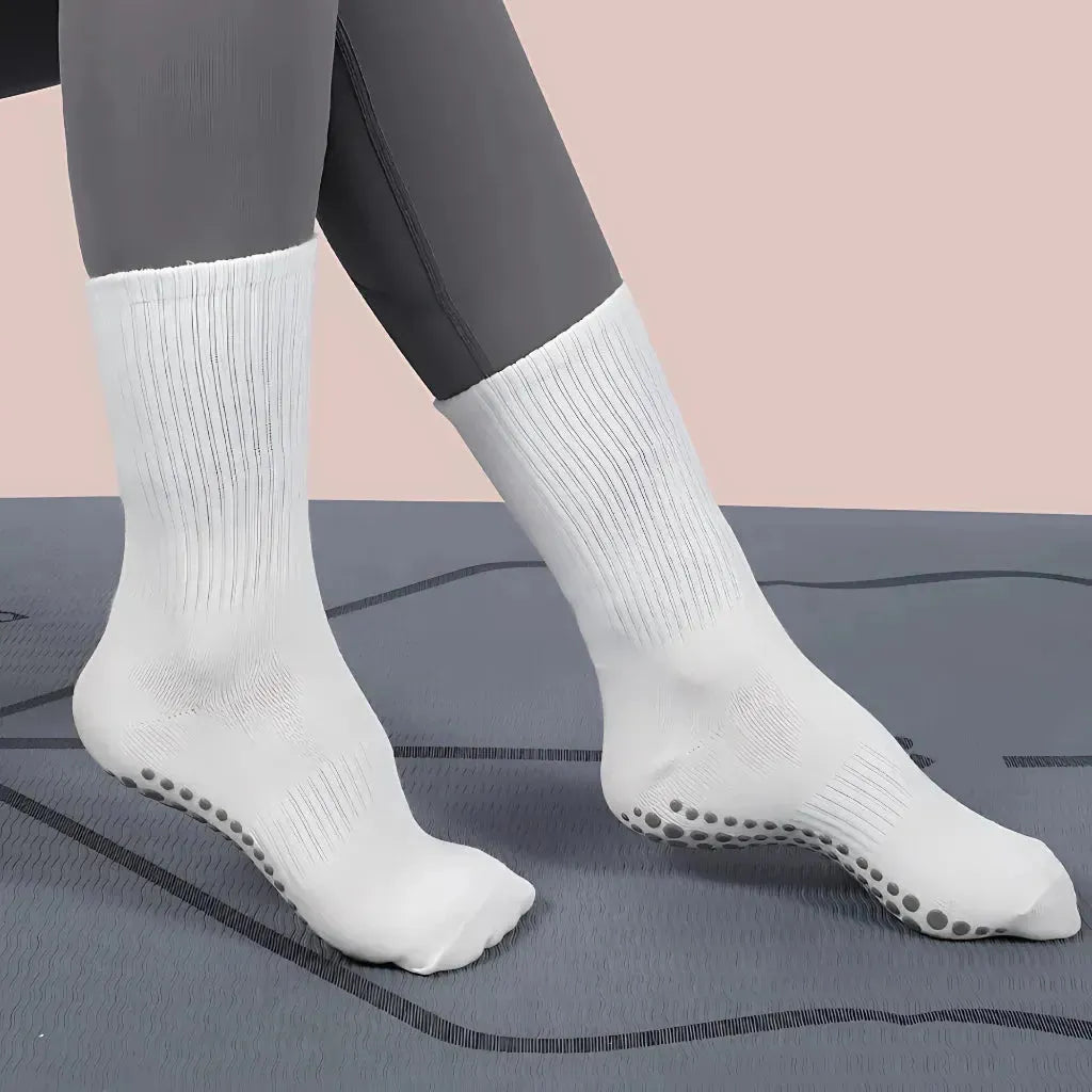 Mid Calf Grip Socks Yoga Comfort Fit For Women