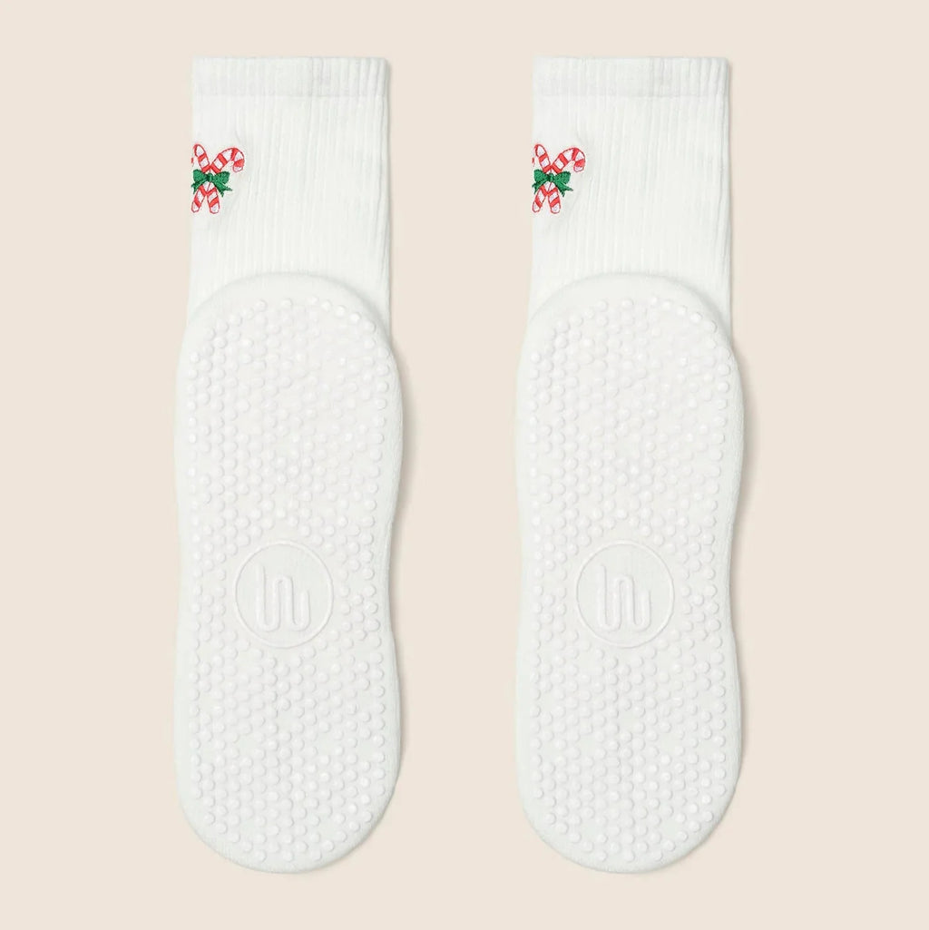 Crew Grip Socks - Candy Cane (Barre / Pilates)
