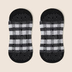 Classic Low Rise Grip Socks - Monochrome Gingham (Barre / Pilates)