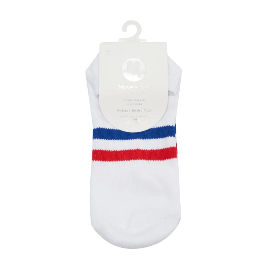 Classic Low Rise Striped Grip Socks - (Barre / Pilates)
