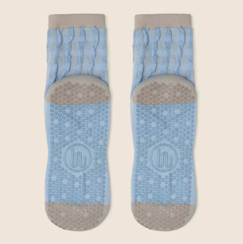 Crew Grip Socks - Gingham (Barre / Pilates)