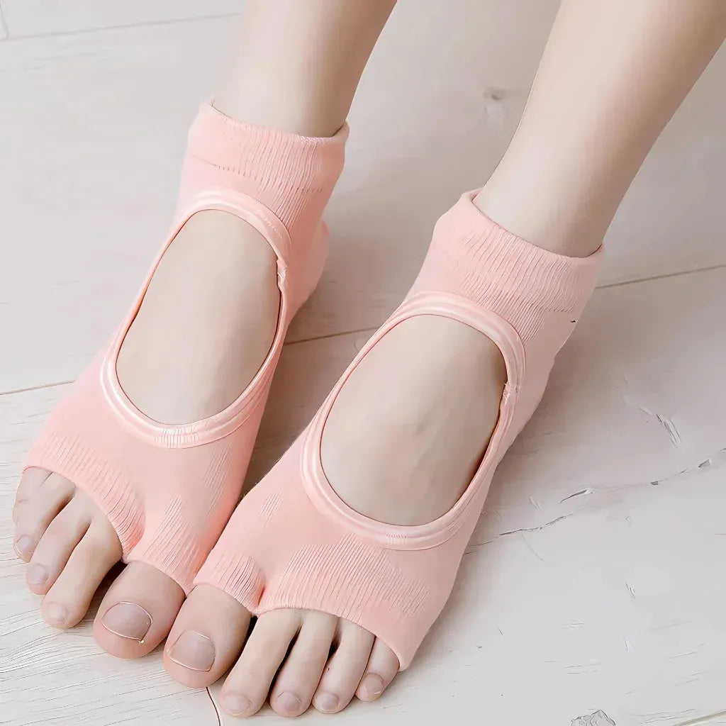 Open Toe Cute Yoga Socks With Anti Slip Grip